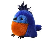 JORCEDI Cute Bird Plush Keychain, Soft Fluffy Parrot Kiwi Toucan Bag Pendant, Super Soft Cuddly Mini Stuffed Animal Keyring for Kids Birthday, Home Decor (Blue-orange,15cm(5.91in))