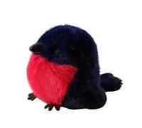 JORCEDI Cute Bird Plush Keychain, Soft Fluffy Parrot Kiwi Toucan Bag Pendant, Super Soft Cuddly Mini Stuffed Animal Keyring for Kids Birthday, Home Decor (Blue-red,15cm(5.91in))