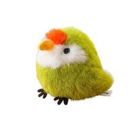 JORCEDI Cute Bird Plush Keychain, Soft Fluffy Parrot Kiwi Toucan Bag Pendant, Super Soft Cuddly Mini Stuffed Animal Keyring for Kids Birthday, Home Decor (Green-white,15cm(5.91in))