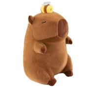 JORCEDI Cute Capybara Plush Toy with Bee， Capybara Pillow, Soft PP Cotton Stuffed Animal, Home Decor for Kids (35cm,yellow)