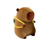 JORCEDI Cute Capybara Plush Toy with Bee， Capybara Pillow, Soft PP Cotton Stuffed Animal, Home Decor for Kids (35cm,brown)