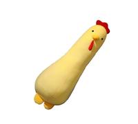 JORCEDI Cute Chicken Plush Pillow, Plush Stuffed Animal ChickenToy, Fluffy Cuddly Cushion with Hidden Zipper for Boys Girls Bedroom Sofa Decor (Yellow long style,40cm)