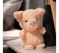 JORCEDI Cute Dog Plush Toy, Soft Stuffed Owl Hugging Pillow, Adorable Bear Plush Doll for Bed Sofa, Gift for Kids Adults (pig,20cm/7.9in)