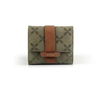 JORCEDI Cute Embossed PU Leather Bifold Wallet, Small Card Holder & Coin Purse for Students, Girls & Ladies, Lightweight Portable Purse with Multiple Slots (Dark Green)
