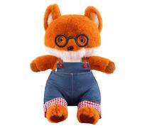 JORCEDI Cute Fox Soft Toy, Kawaii Plushies Red Fox Stuffed Animals, Fox Plush Toys With Glasses And Clothes, Fox Teddy Animal Plush Doll, Foxes Plush Pillow, Fuchs Birthday Gift for Children (40cm)