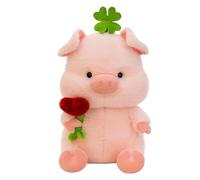 JORCEDI Cute Little Pig Holding A Flower Soft Toy, Made from Soft Plush Fabric, Perfect as a Soft Cuddly Toy for Girlfriends, Mums and Children (50CM)