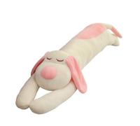 JORCEDI Cute Long Sleeping Dog Plush Pillow, Soft Stuffed Animal Pillow, Cuddly Puppy Doll,Stuffed Labrador Toy for Kids (pink,110cm/43.3in)