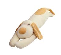 JORCEDI Cute Long Sleeping Dog Plush Pillow, Soft Stuffed Animal Pillow, Cuddly Puppy Doll,Stuffed Labrador Toy for Kids (white,150cm/59in)
