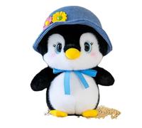 JORCEDI Cute Penguin Plush Toy, Stuffed Penguin Doll with Hat, Soft Stuffed Animal, Cuddly Plush Gift for Boys and Girls, Perfect for Birthday, Christmas and Various Blue,35cm(13.78in)