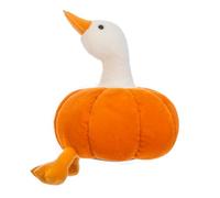 JORCEDI Cute Pumpkin Goose Plush Toy, Stuffed Doll with Pumpkin Body, Goose Cushion, Funny Gift & Decorative Pillow for Home & Sofa (35cm)
