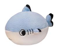 JORCEDI Cute Shark Plush Toy, Soft Fluffy Stuffed Animal, Adorable Kawaii Shark Cuddly Pillow for Kids & Girls. (blue,25cm)