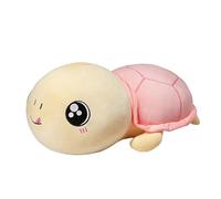 JORCEDI Cute Shell Turtle Plush Toy, Soft Fluffy Stuffed Tortoise, Adorable Kawaii Sea Animal Cuddly Pillow for Kids & Home Decor. (pink,50cm)