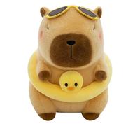 JORCEDI Cute Summer Capybara Plush Toy, Pink Stuffed Capybara Doll with Beach Outfits, Soft Fluffy PP Cotton Filled, Multiple Styles & Sizes, Adorable Gift & Decor for Kids & Adults (yellow,40cm)
