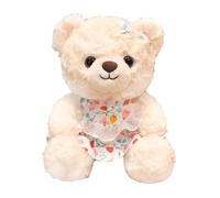 JORCEDI Cute Teddy Bear Stuffed Animal, Soft Fluffy Plush Bear, Great for Nursery Decor & Gifting. (white-B,21CM)