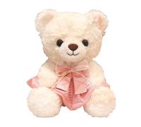 JORCEDI Cute Teddy Bear Stuffed Animal, Soft Fluffy Plush Bear, Great for Nursery Decor & Gifting. (white-F,21CM)
