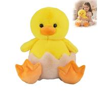 JORCEDI Cute Yellow Duck Stuffed Animal，Hatched Duckling Plush Toy, Soft Cuddly Eggshell Duckling for Kids & Decor. (30cm)