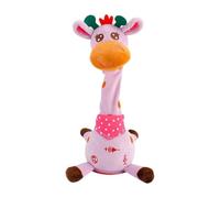 JORCEDI Dancing Singing Giraffe Baby Toys - Ultra-Soft Interactive Musical Plush Toy, Speech Development Aid for 1-3 Year Olds, Ideal Birthday and Graduation Gift (Pink can twist and sing, giraffe)