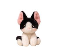 JORCEDI Devon Cat Plush Toy, 24cm Cute Stuffed Animal Pillow, Soft Fluffy Plushie, Birthday Gift for Kids & Adults, Cozy Companion for Sleep & Play (Black and white)