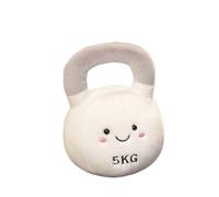 JORCEDI Dumbbell and Kettlebell Plush Toys, Creative Fitness Gifts, Fun Decorative Items, Cute and Soft to the Touch, Small Gifts for Friends (White,Kettlebells)