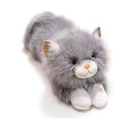 JORCEDI Electronic Ragdoll Cat Plush Toy Realistic Stuffed Animal Kitten Plush Toy,Makes Meowing Sound When You Pinch Its Little Feet.Soft Cuddly Realistic Details Suitable (50cm,Grey)