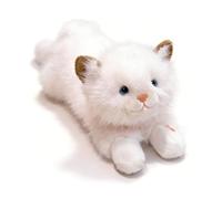 JORCEDI Electronic Ragdoll Cat Realistic Stuffed Animal Kitten Plush Toy,Makes Meowing Sound When You Pinch Its Little Feet.Soft Cuddly Realistic Details Suitable for Children Cat Lovers (40cm,White)