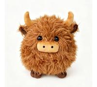 JORCEDI Emotional Support Highland Cow Plush, 20/25 CM Emotional Support Plushies Highland Cow, Soft Plush Toys for Cuddling & Playing, Gift for Children and Adults (Brown,25CM)