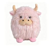 JORCEDI Emotional Support Highland Cow Plush, 20/25 CM Emotional Support Plushies Highland Cow, Soft Plush Toys for Cuddling & Playing, Gift for Children and Adults (Pink,25CM)