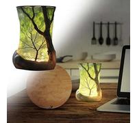 JORCEDI Forest Nature-Inspired Ambient Lamp, Stained Glass Tree-Shaped Led Candlestick for Bedrooms, Living Rooms and Reading Nooks (1Pc)