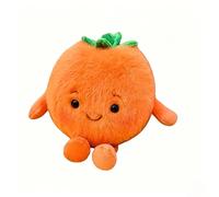 JORCEDI Fruit Plush Toy, 5.91 Inch Cute Soft Stuffed Animal Plushie, Cuddly Small Plushy Toy for Girls, Kawaii Fruit Stuffed Plush Pillow (Orange,15cm(5.91in))