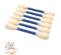 JORCEDI Giant Q Tip Cat Toy 12 PCS with Catnip Cotton Swab Kitten Chew Toys Felt Kitty Kicker Teething Sticks for Interactive Play Durable Cat Accessories Gift (12 pcs,blue)