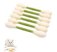 JORCEDI Giant Q Tip Cat Toy 12 PCS with Catnip Cotton Swab Kitten Chew Toys Felt Kitty Kicker Teething Sticks for Interactive Play Durable Cat Accessories Gift (12 pcs,green)