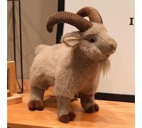 JORCEDI Goat Plush Toy Realistic Sheep Stuffed Animal Pillow Cuddly Cute Standing Goat Teddy Super Soft Home Decoration Toys Gift For Kids Boys Girls (Brown,30cm/11.8in)