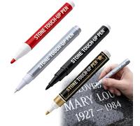JORCEDI Golden Tombstone Marker Pen For Restoring Faded Grave Inscriptions, Gravestone Marker Pen, Waterproof Stone Touch-up Pen, Markers for Granite Headstones, Grave, Mug, Ceramic (4pcs)