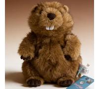 JORCEDI Groundhog Teddy Plush, Small Fluffy Soft Toy, Simulated Animal Cuddly Toys Doll Gift for Boy, Girl, Adult (brown,15cm/5.91inch-keychain)
