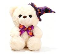 JORCEDI Halloween Teddy Bear Plush Toy, Cute Witch Hat Stuffed Bear Animal Doll (#2,28cm)