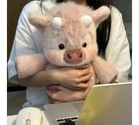 JORCEDI Highland Cow Plush Teddy, Cattle Soft Toy Doll, 45cm/60cm Comfortable Sleeping Pillow Gift for Birthday (Pink,45CM)