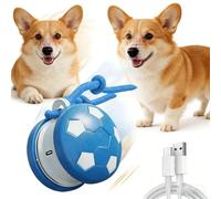 JORCEDI Interactive Dog Toys for Large Dogs - Moving Dog Toy Twinkle Paw, Type-C Rechargeable Rope Ball with Two Speed Modes (Blue)