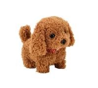 JORCEDI Interactive Electronic Plush Dog Toy, Realistic Walking Barking Puppy, Cuddly Stuffed Animal Pet for Kids Girls Boys, Soft & Cute Toy Dogs as Gifts (Poodle,19cm*10cm*16cm)