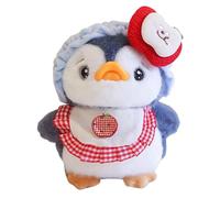 JORCEDI Kawaii Penguin Plush Keychain, Soft Stuffed Animal Keyring, Cute Fluffy Handbag Backpack Charm, Fashion Purse Pendant Decor, Ideal Small Gift for Women Girls (Apple,15cm)
