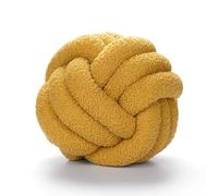 JORCEDI Knot Cushion Shearling Knot Cushion Plush Mattress Accent Adult Hugging Braided Knot Pillow Suitable for Home Bedroom Sofa Bed Naps (Ginger Yellow,22cm)