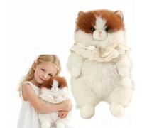 JORCEDI Large Plush Cat - Super-soft Cuddly Toy in A Sitting Design, Realistic Fabric Cat, Fluffy, Gift for Children, Girls & Stuffed Animal Lovers (35cm,Calories)