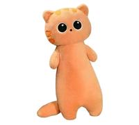 JORCEDI Long Cat Plush Pillow, Soft Cat Hugging Pillow Stuffed Animal, Cute Body Pillow for Sleeping, Kitten Soft Huggable Toy, Cute Kitty Sleeping Throw Pillow Gift for Kids and Adults (Brown,60cm)