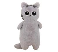 JORCEDI Long Cat Plush Pillow, Soft Cat Hugging Pillow Stuffed Animal, Cute Body Pillow for Sleeping, Kitten Soft Huggable Toy, Cute Kitty Sleeping Throw Pillow Gift for Kids and Adults (Grey,90cm)