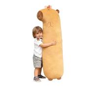 JORCEDI Long Plush Capybara Body Pillow,Capybara Stuffed Animal, Giant Plush Toy,Long Plushie Animals Shaped Cuddly Toy,for Kids Teens Adults,Gift for Birthday (120cm,Flower)