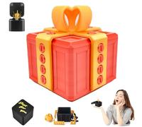 JORCEDI Middle Finger in a Box, The Prank Box 3D Printed Prank Box with Screws, Adult Novelty Pop Up Gift for Funny Pranks, Christmas & White Elephant (Red and gold)