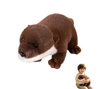 JORCEDI Otter Plush,Super Soft Adorable Otter Plush Toy,Realistic Stuffed Animal,Cute Cuddly Companion, for Cuddle And Play With Children Adults Gift (Prone position-45cm)