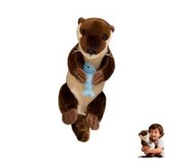 JORCEDI Otter Plush Toy,Cute Realistic Soft Cuddly Otter Toy, Wild Otter Toys,Lying Down,Home Bedroom Decoration,Child Gift for Kids Boys Girls (Supine position)