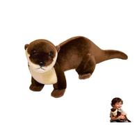 JORCEDI Otter Plush Toy,Cute Realistic Soft Cuddly Otter Toy, Wild Otter Toys,Lying Down,Home Bedroom Decoration,Child Gift for Kids Boys Girls (Prone position)