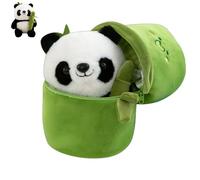 JORCEDI Panda Plush Toy, Cute and Soft Bamboo Panda Plush Pillow for Children's Birthday Parties, Role-Playing, Graduation Gifts and Home Décor. (25cm)