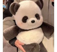JORCEDI Panda soft toy, cuddly panda Plush Toy, sheep Plush, fluffy and soft, cute cartoon sheep home decoration, for men, women and teenagers (60cm,Black panda)
